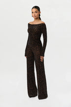 Burnout Wide-Leg Pant
