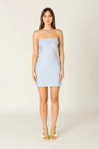 Strapless Bias Mini Dress