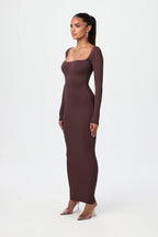 NW Square Neck Sculpt Maxi Dress