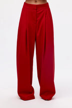 Suiting Pleated Wide-Leg Pant