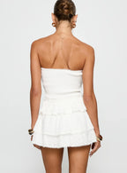 Sunkiss Frill Mini Dress White / Broderie