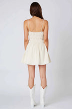 Gathered Cut-Out Mini Dress