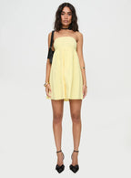 Osment Strapless Mini Dress Lemon