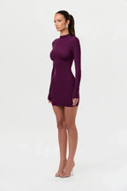 Naked Mock Neck Mini Dress