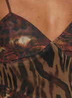 Wild Horizon Spliced Mini Dress Animal