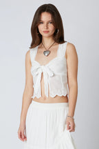 Eyelet Tie Top