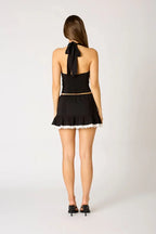 Pleated Halter Corset Top