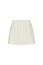 Mura Pleated Mini Skirt - Ivory