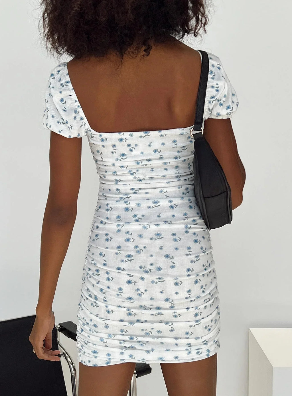 Charvi Mini Dress Blue Floral