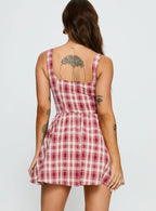 Ofeliah Mini Dress Red Check