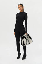 Faux Fur Animal Print Purse