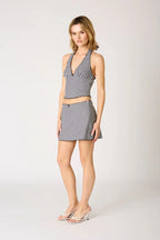 Gingham Halter Top