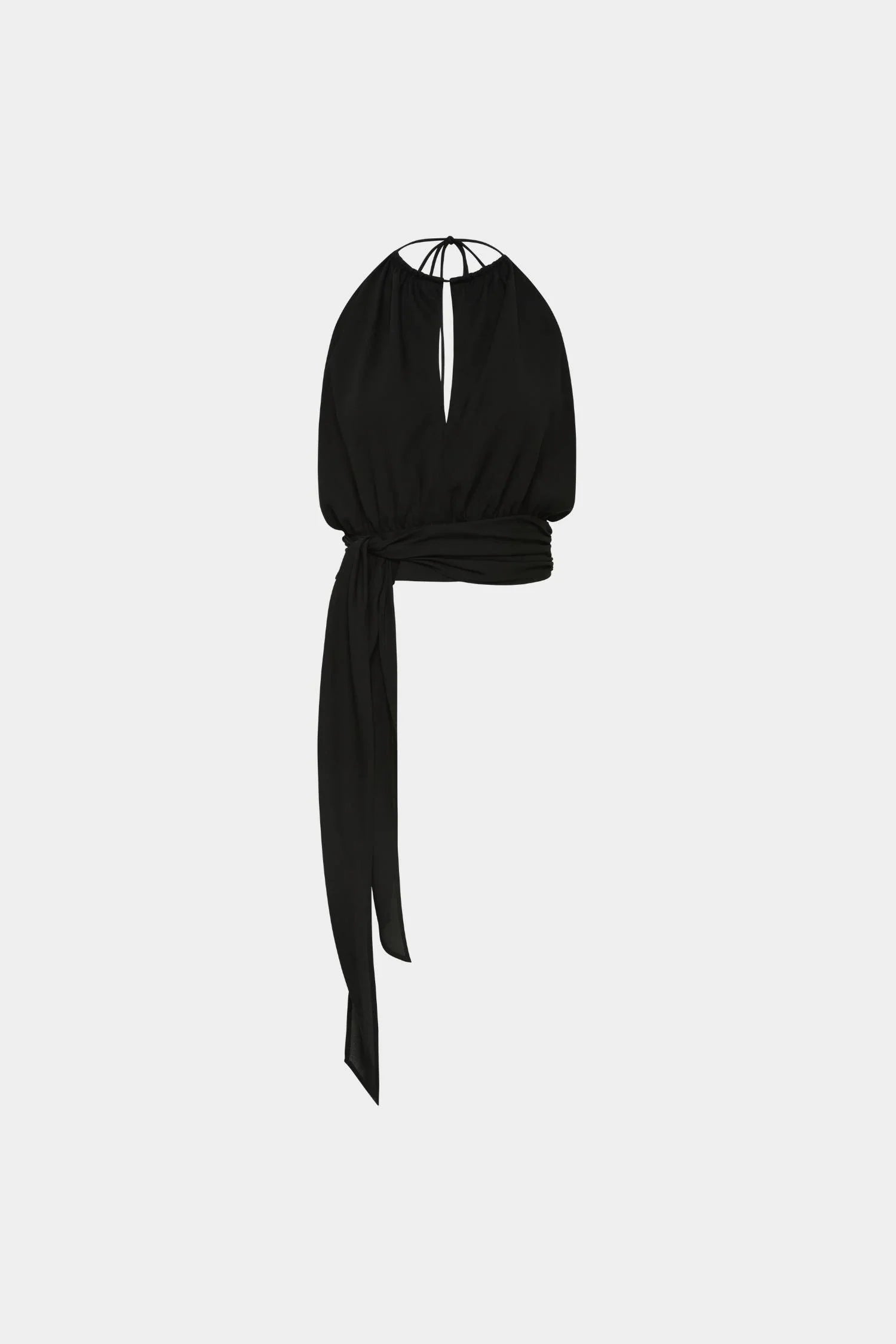 Draped Halter Top | Black