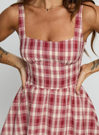 Ofeliah Mini Dress Red Check