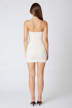 Lace Strapless Mini Dress