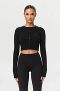 Knit Cropped Cardigan Top