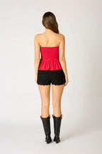 Smocked Peplum Top