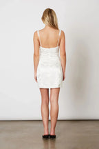 Satin Jacquard Bustier Dress