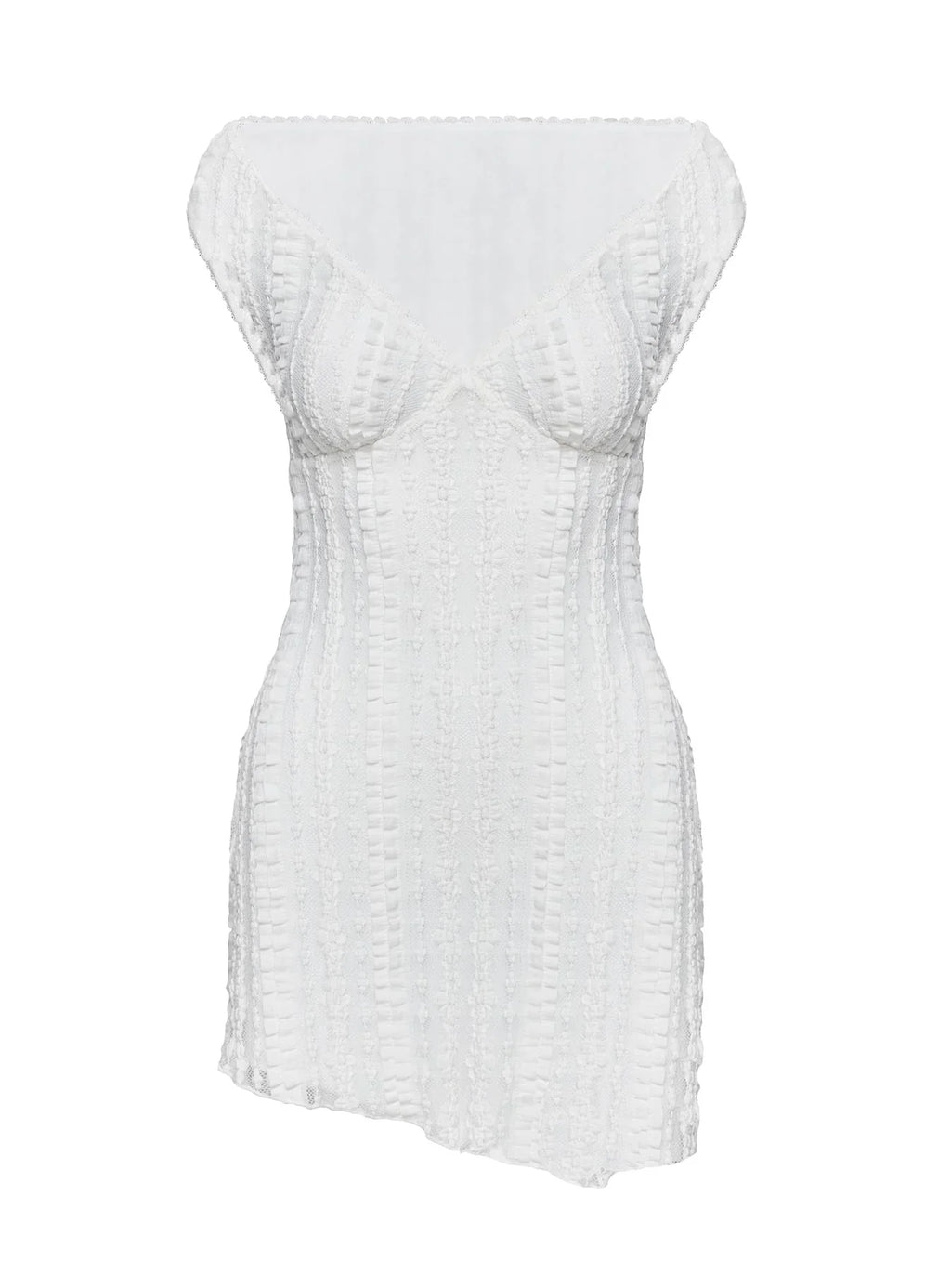 Breezy Off The Shoulder Mini Dress White