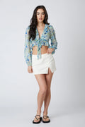 Retro Chiffon Blouse