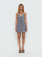 Emika Mini Dress Shadow Blossom Blue