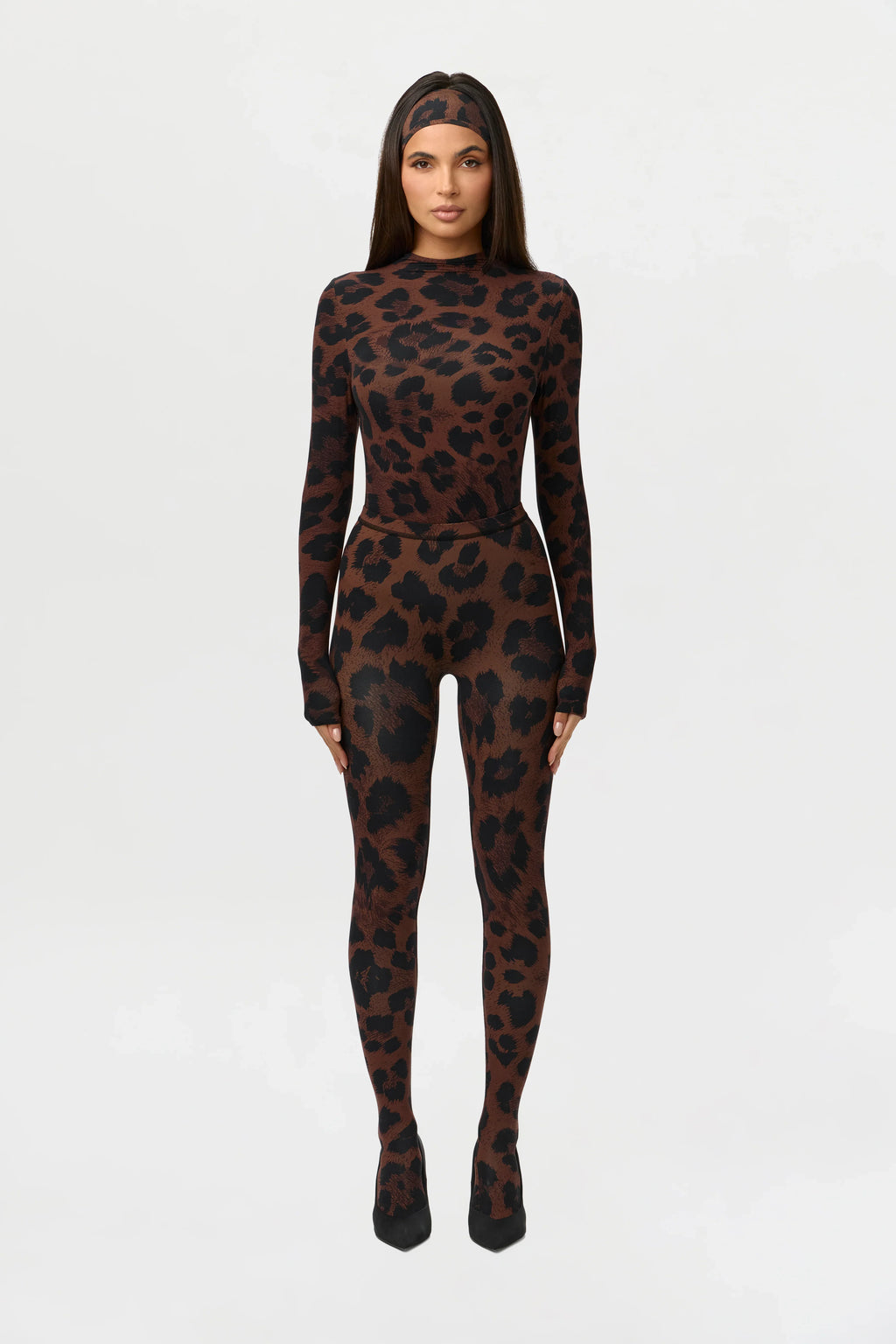 Naked Print Mock Neck Top