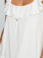Alicen Frill Mini Dress White