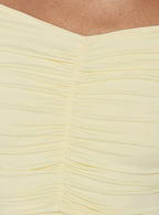 Keera Off Shoulder Ruched Mini Dress Butter
