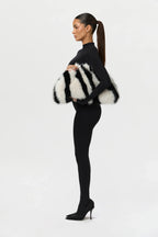 Faux Fur Animal Print Purse