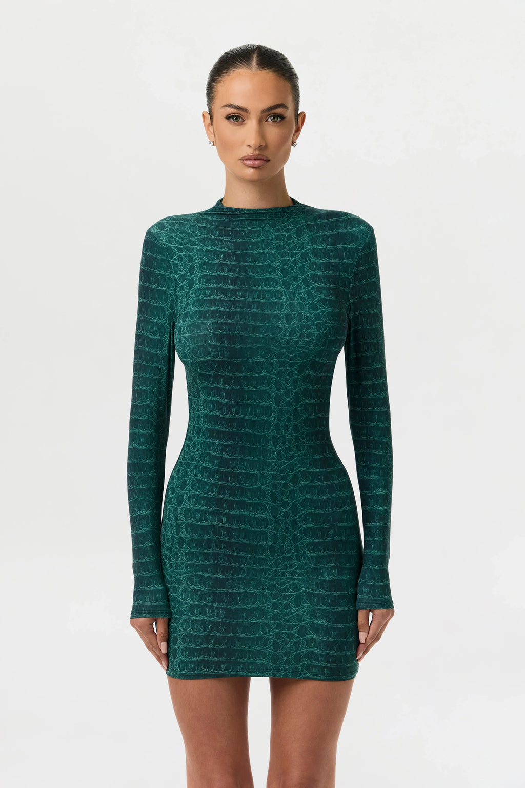 Naked Print Mini Dress