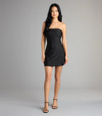 No Effort Drama Lace-Up Mini Dress