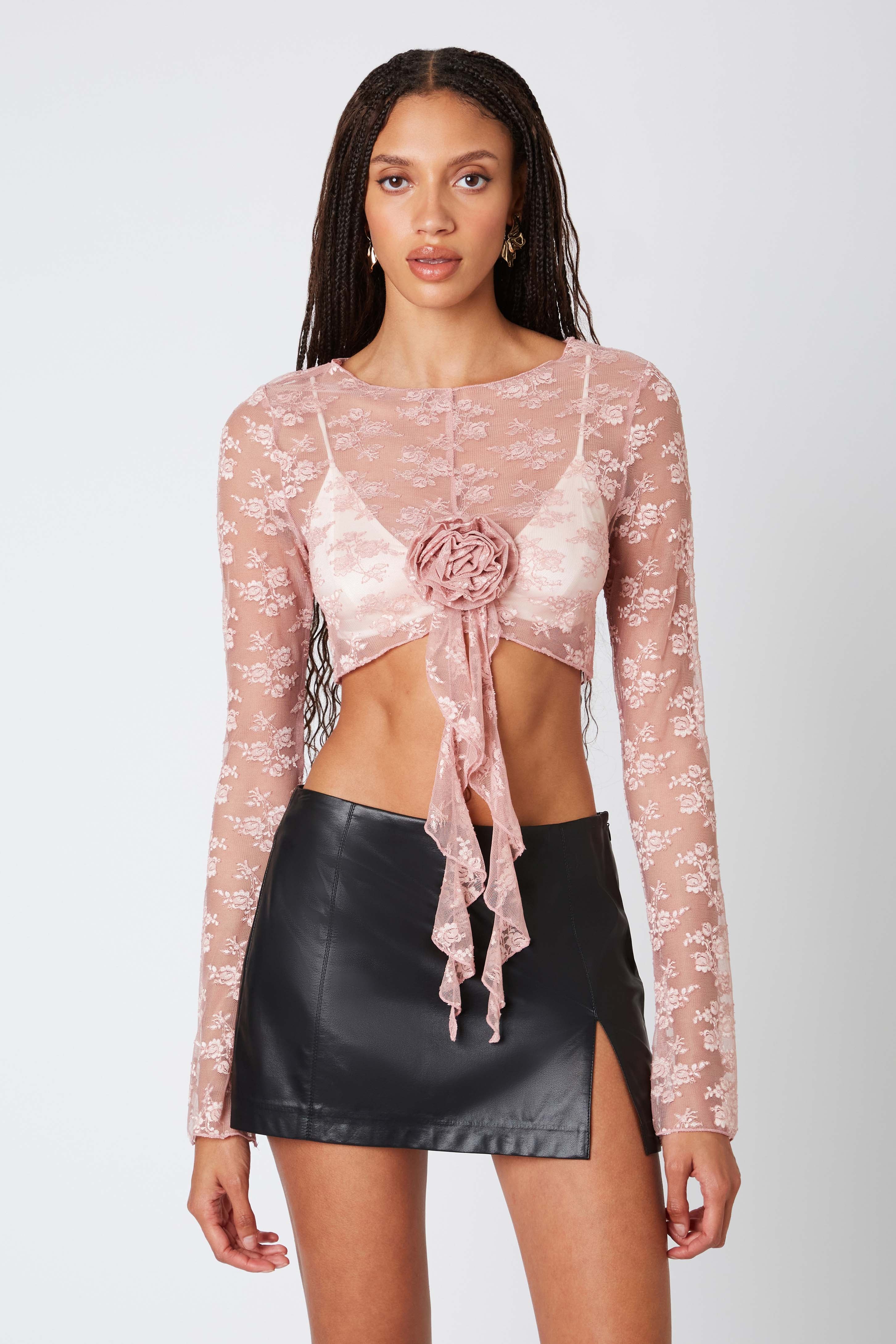 Rosette Lace Crop Top
