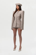 Chevron Suited Hot Pants