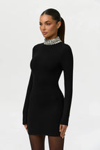 Butter Rhinestone Contour Mini Dress