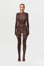 Naked Print Mock Neck Top