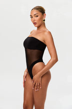 Mesh Tube Contrast Swimsuit