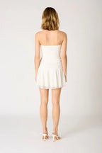 Lace Dropwaist Flounce Mini Dress