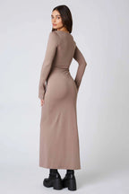 Long Sleeve Square Neck Maxi Dress