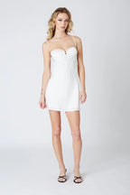 Satin Bustier Mini Dress