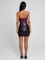 ISMERA MINI DRESS PLUM OMBRE