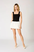 Poplin Bubble Mini Dress