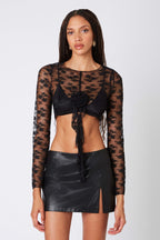 Rosette Lace Crop Top