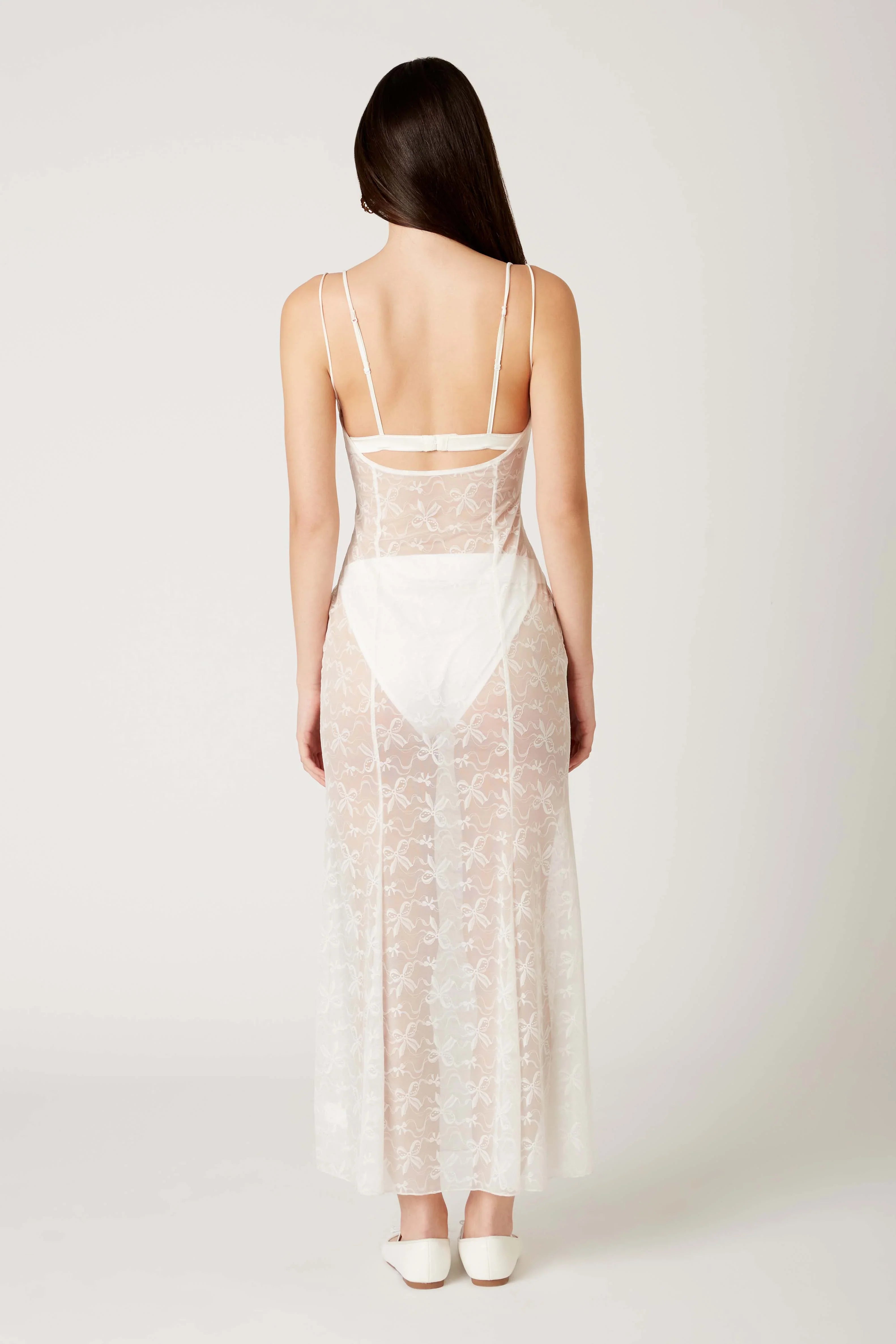Lace Sheer Maxi Dress