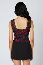 Satin Tie-Front Corset