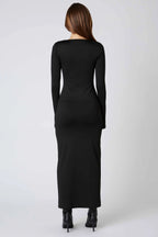 Long Sleeve Square Neck Maxi Dress