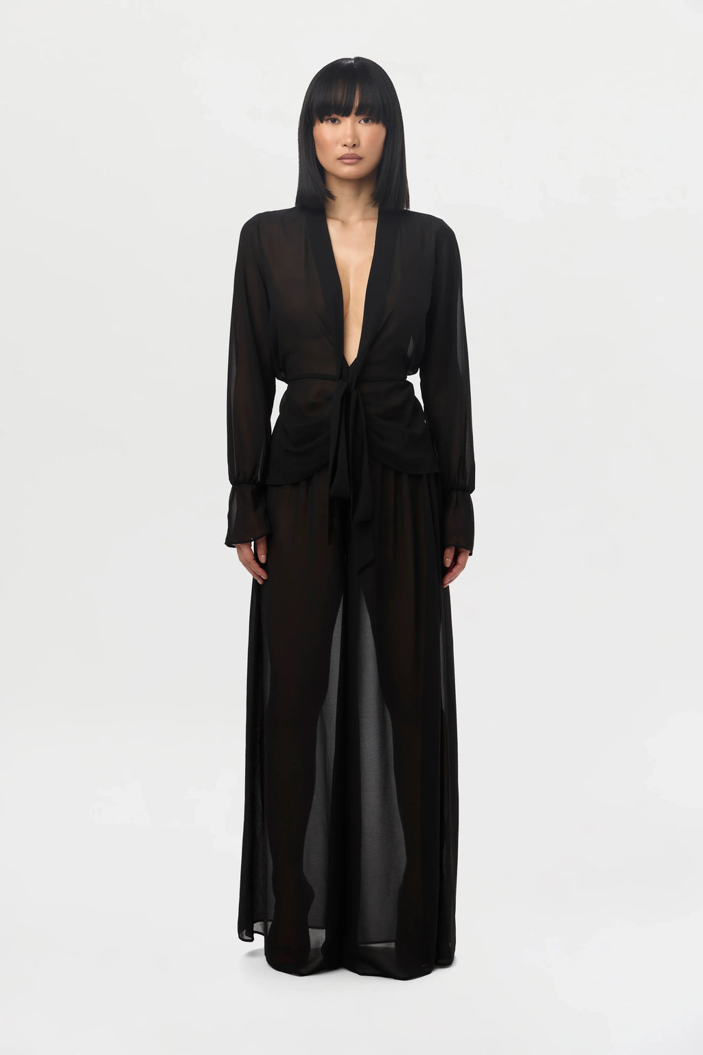 Chiffon Wide Leg Pants
