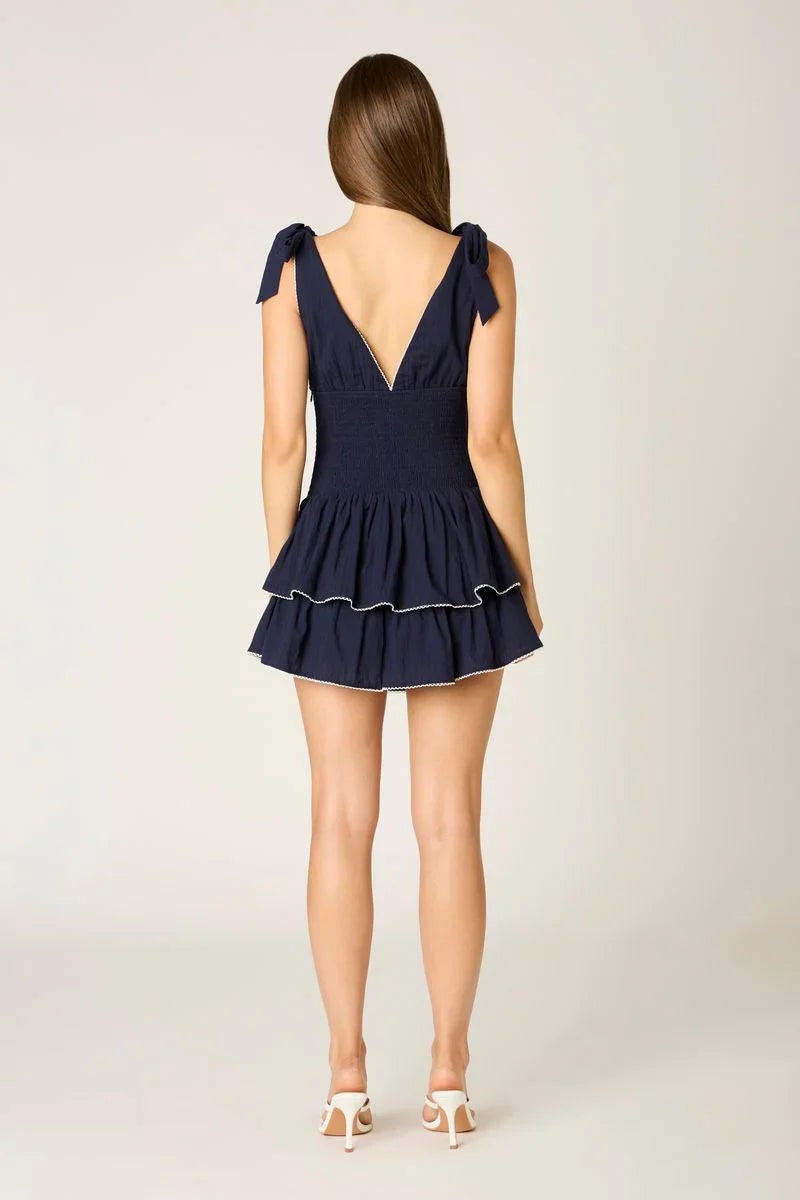 Smocked Waist Mini Dress
