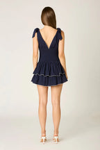 Smocked Waist Mini Dress