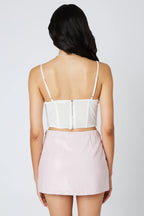 Mini Rosette Mesh Corset