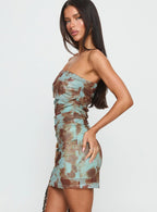 Miliana One Shoulder Twist Mini Dress Multi Floral